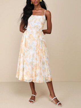 knee length dresses for ladies Ivory Lace Sweetheart Maxi Dress main image 1